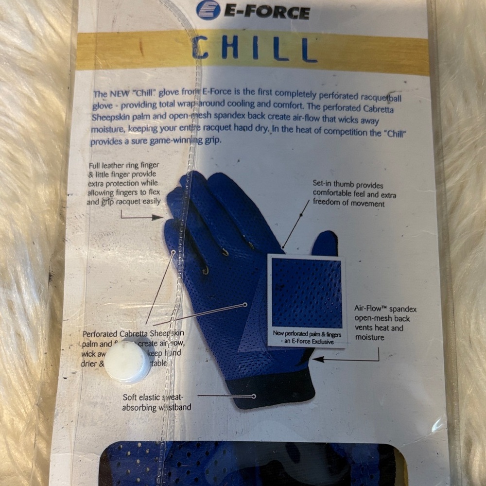 New Chill Racquetball Glove - Blue and Black - Picture 2 of 9